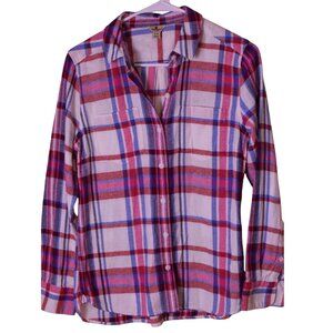 Vintage Woolrich Women's 100% Cotton Plaid Cozy Thermal Preppy Warm Winter Fall